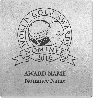 World Golf Awards nominee wall plaque