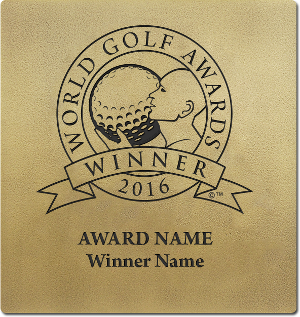 World Golf Awards winner wall plaque