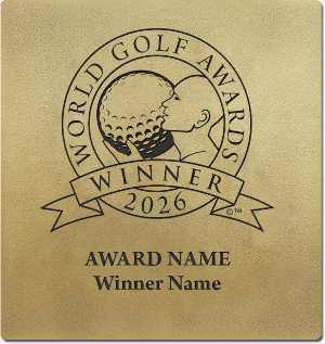 World Golf Awards winner wall plaque