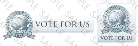 World Golf Awards Nominee Vote For Us buttons