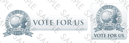 World Golf Awards Nominee Vote For Us buttons